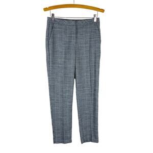 H&M black white plaid preppy academia trendy office ankle pants 4